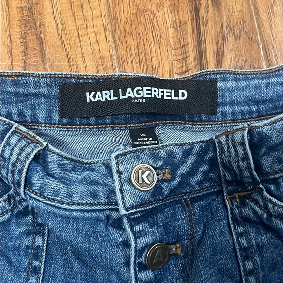 Women’s Karl Lagerfeld Denim Wide-Leg Jeans Sz 10 #817 - Picture 4 of 9